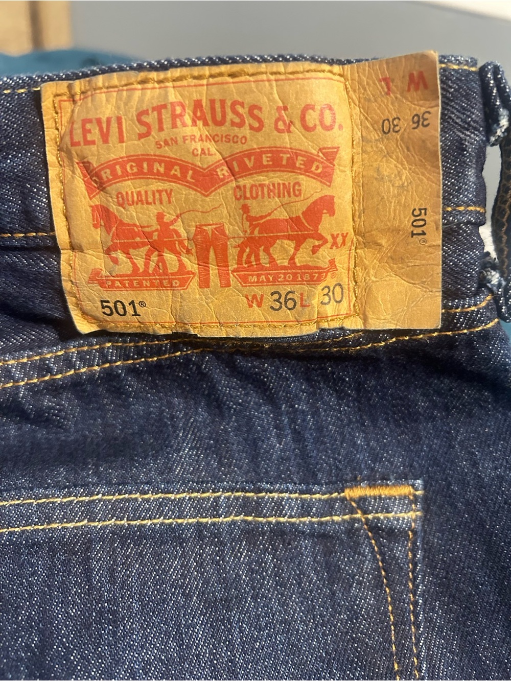 Levi's Straight Men’s Jeans in Dark Blue Denim